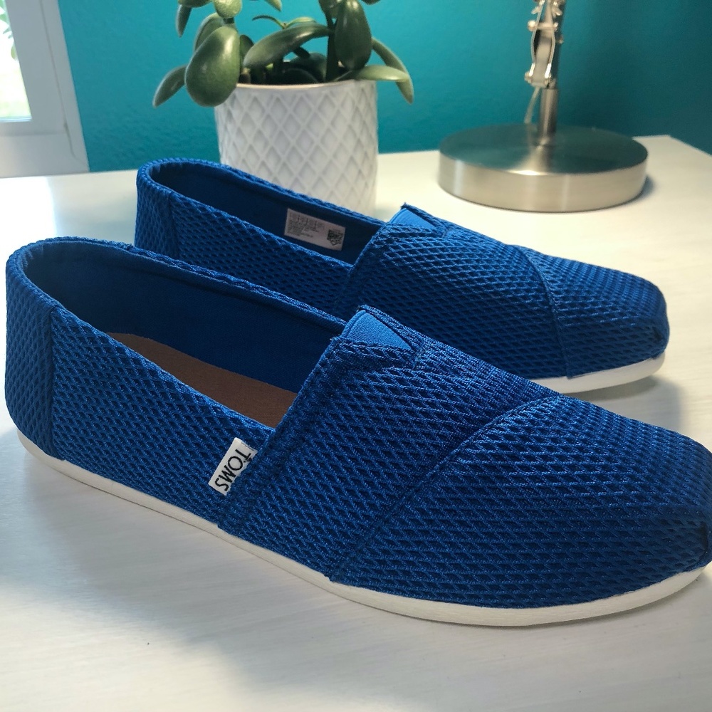 NWT TOMS Blue Mesh Women's 10